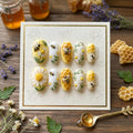 Honey Bee Press On Nails, 3D Daisy Flower Fake Nails, Honeycomb Custom Nails, Spring Floral Handpainted Nails, Cute Cott