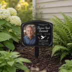 Personalized Memorial Garden Stake, Custom Grave Marker, Outdoor Remembrance Gift, Photo Memorial Plaque