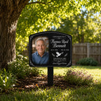 Personalized Memorial Garden Stake, Custom Grave Marker, Outdoor Remembrance Gift, Photo Memorial Plaque