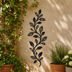 Metal Vine Wall Art, Botanical Leaf Decor, Vertical Plant Home Accent, Nature Inspired Gift