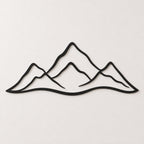 Minimalist Mountain Peaks Metal Wall Art, Modern Nature Landscape Decor