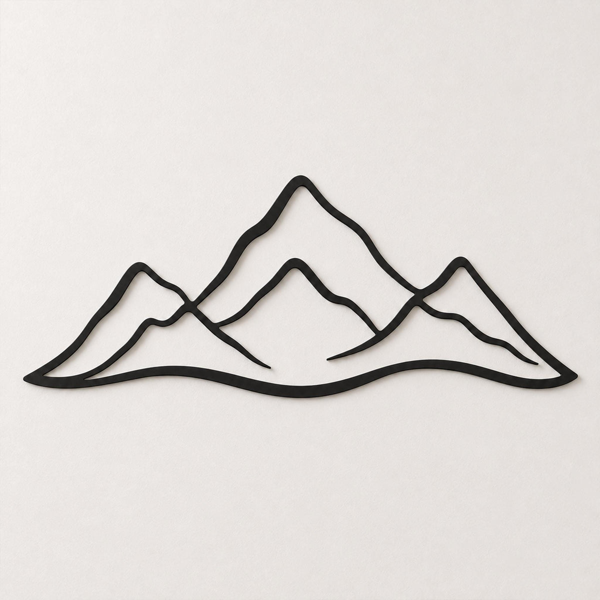 Minimalist Mountain Peaks Metal Wall Art, Modern Nature Landscape Decor