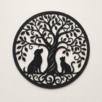 Tree of Life Metal Sign, Dog Cat Memorial Art, Pet Loss Grave Marker